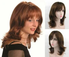 WOMENS LONG SHOULDER-LENGTH STRAIGHT HAIR WIG W/ LOTS OF LAYERS & BANGS THEMA