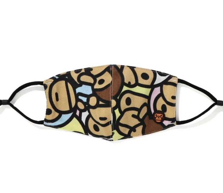 A BATHING APE (BAPE) AUTENTICA UNA SCIMMIA DA BAGNO BAPE ALL BABY MILO MULTI MASCHERA NUOVA BAMBINO