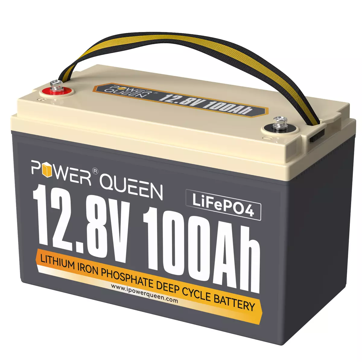 Power Queen 12V 100Ah LiFePO4 Lithium Battery Deep Cycle BMS for