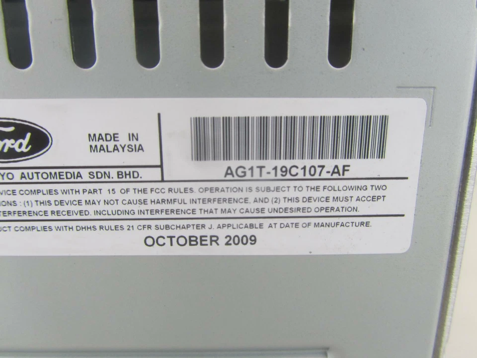 Receptor estéreo de radio de audio 10 FORD TAURUS AM FM CD MP3 AG1T-19C107-AF Foto 3 de 4