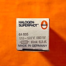 Osram Halogen-Superphot 64535 115-130V 650W 080 24C NEW NIB NOS