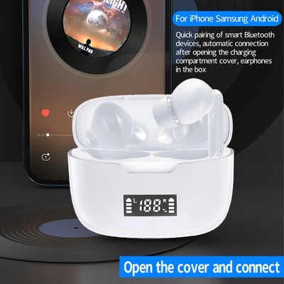 Bluetooth 5.0 TWS Wireless Earbuds - IPX7 Waterproof, Noise Cancelling, 3-Hour Playtime, With Charging Case