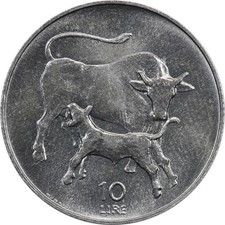 San Marino - 10 Lire - 1972 - Unc - Cow nursing calf