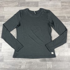 Vuori Lux Crew Shirt Women  s Long Medium Heathered Gray Long Sleeve VW1038