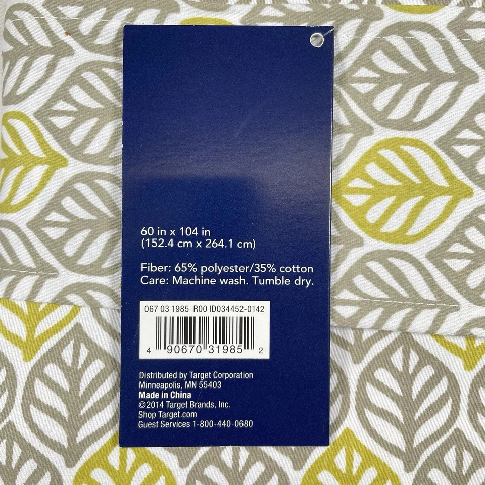 RE Tablecloth Gray Green Leaf 60" X 104" Oblong Modern Contemporary NEW - Image 4 of 4