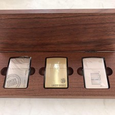 Boîte en bois limitée ZIPPO Lucky Strike utilisée avec usure