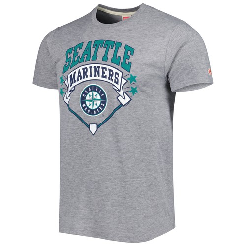 Camiseta de tres mezclas de diamantes gris homenaje de los Seattle Mariners para hombre - Imagen 2 de 3