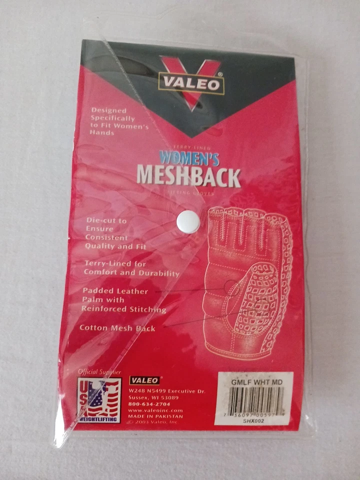 法雷奥复古钩针举重手套一对皮革棕榈复古健身房女式 M 码 — 第 2/4 张图片