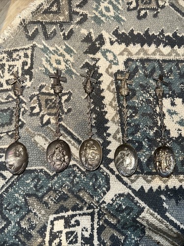 Dutch souvenir Spoon-holland Silver Spoon -windmill Set Of 5