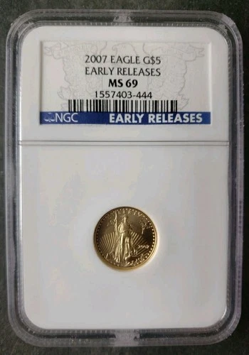 2007 $5 1/10oz Gold American Eagle NGC MS69