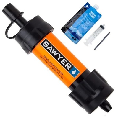 SAWYER MINI WASSERFILTER SET - Filtration Survival Reinigung Strohhalm Orange