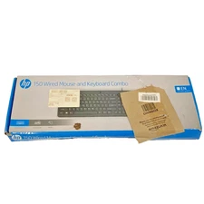 HP 150 Wired Mouse and Keyboard Combo 240J7AA Untested