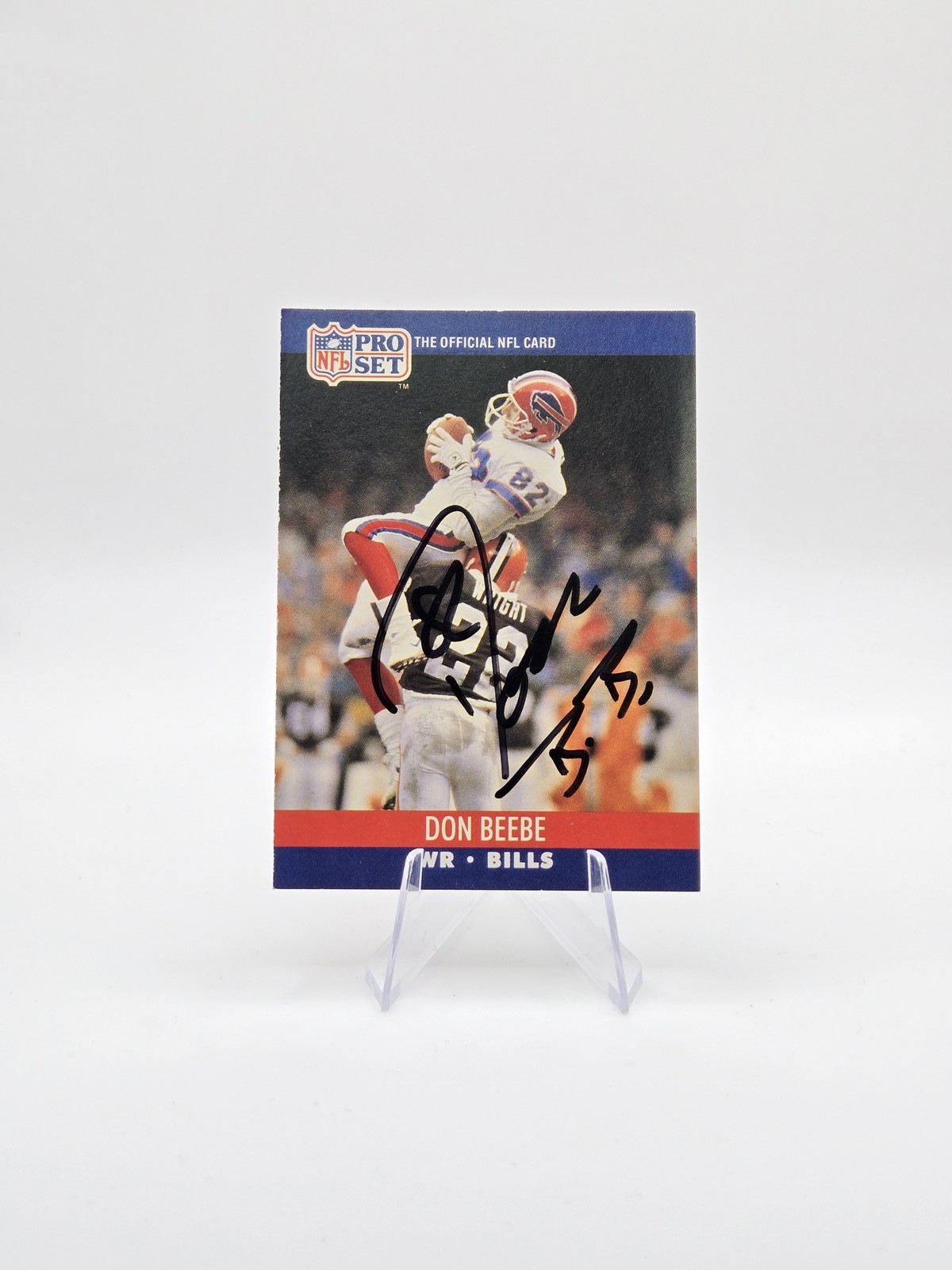 Don Beebe 1991 Pinnacle Signed Auto #82