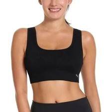 NEW Puma Black Gray Women's XL 2 Pack Seamless Sports Bra Square Neck G1513