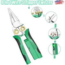 8In1 Wire Stripper Twister for Cutting and Pulling Wires, Cable Scissors,Voltage