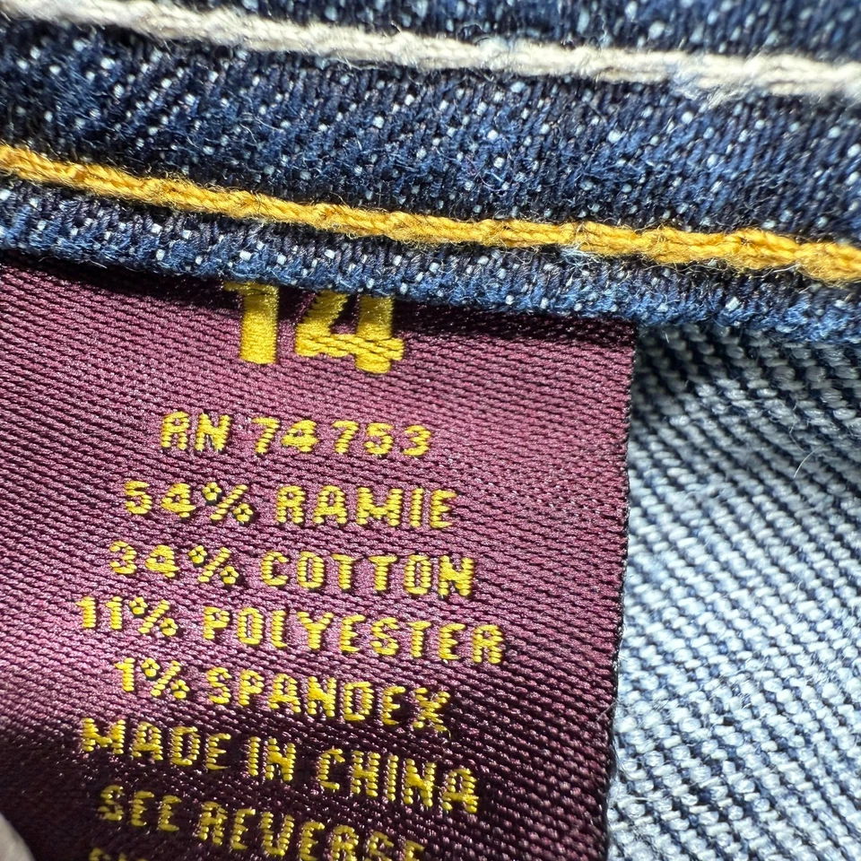 Pantalones de mezclilla elásticos Zana Di ZD Premium lavado medio azul para mujer talla 14 corte botín Foto 4 de 4