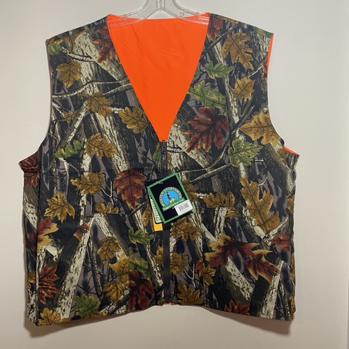 Master Sportsman Mens Hunting Vest 3XL Reversible Sherbrooke Plus Camo Orange - Picture 1 of 4
