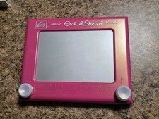 Pink Etch A Sketch Classic Drawing Toy Ohio Art World of Toys Retro Working