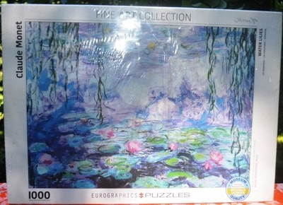 NEW SEALED EUROGRAPHICS FINE ART CLAUDE MONET 1000 PIECE JIGSAW-WATER ...