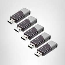 PNY 128GB Turbo Attach  3 USB 3.0 Flash Drive 5-Pack   Grey, P-FD128X5TBOP