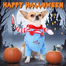 Funny Pet Cat Cosplay Holiday Costume Clothes Postman Suit Dog Puppy Outfit NEW