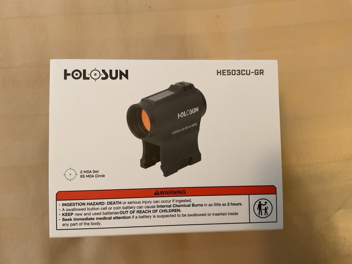 HOLOSUN HE503CU-GR Dot Sight - Green Reticle for sale online | eBay