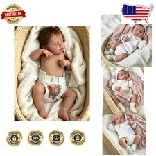 Reborn Baby Doll 20" Full Silicone Girl, Realistic 3D Skin, Posable Toy