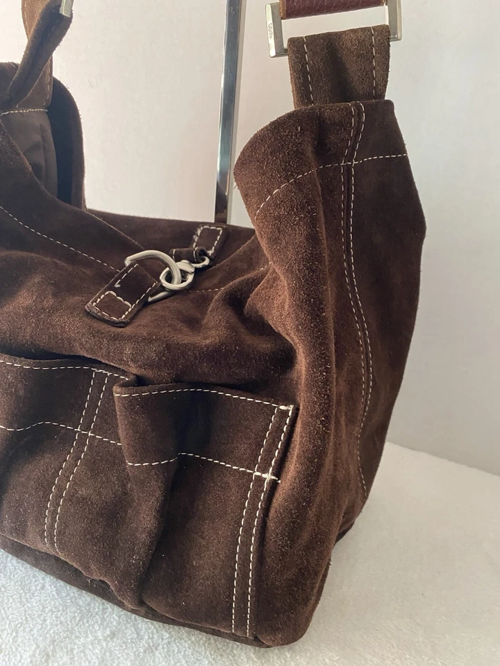 Bolso de Hombro Hobo de Gamuza Tylie Malibu Correa Marrón Estrás Personalizado Kelly Foto 3 de 4