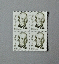 USPS Stamps .. 3 cents .. Henry Clay ..  ( 1983 ) .. Block .. MNH