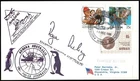 1990 Signed by Master of Aurora Australis Antarctic Helicopter Flight FDC to USA