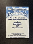 2026 Topps Chrome Rookie Auto Roman Anthony #RA-RA Teal /299 RC Redemption KE21