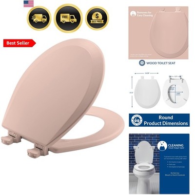 500EC 063 Toilet Seat with Easy Clean & Change Hinges, 1 Pack Round, Venetian...