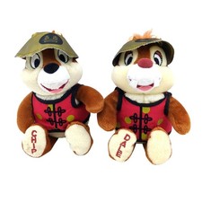 China Chip  Dale 8" Mini Bean Bag Plush Chipmunk Animal Set NWT Disney Store