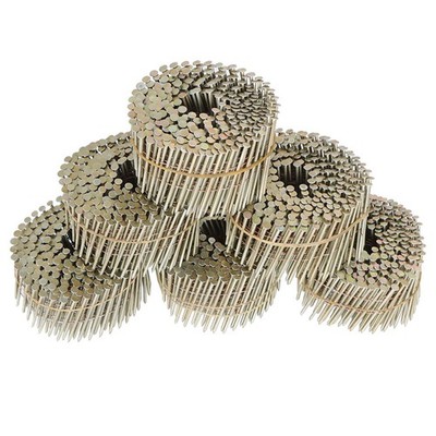 3600 Ring Shank Resin Coated 15-Degree Coil Nails 2-1/2 for Siding & Fencing
