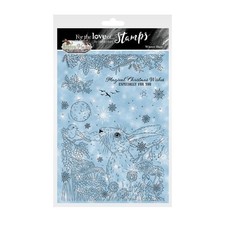 Hunkydory Winter Hare A5 For the Love of Stamps Set  7pc : Meadow Hares at Winte