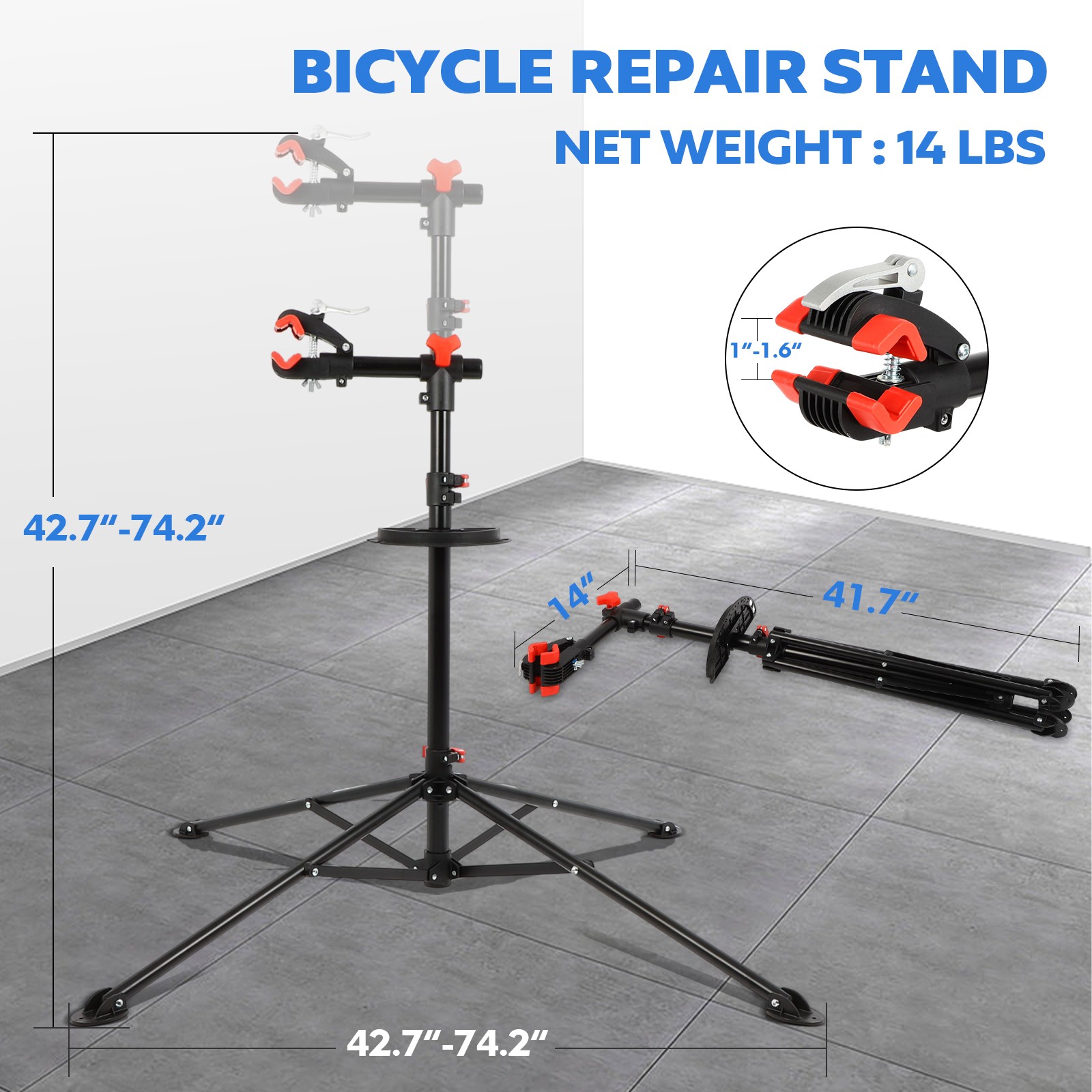 Bike Repair Stand Foldable Portable Height Adjustable Bike Stand for Maintenance