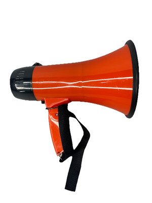 Megaphone Bullhorn Unbranded Orange ~ USED ~