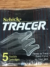 1991 Schick Tracer 5 Refill Shaver Razor Blades Flex Cartridges - MADE IN USA