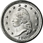 1863 Army & Navy Patriotic Civil War Token R9 WHITE METAL NGC MS64