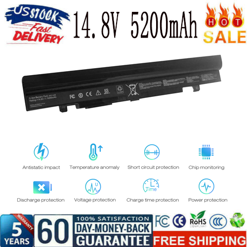 8 Cell Battery for ASUS A32-U46 A41-U46 A42-U46 U46E U46J U46JC U56 U56E 5400mAh - Picture 1 of 15
