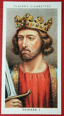 King Edward 1 of England Vintage 1935 Portrait Card DF22MS
