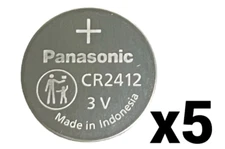 5 FIVE PANASONIC CR2412 BULK CR 2412 3V LITHIUM COIN CELL BATTERY EXP 2033