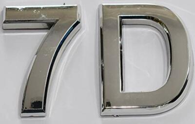 Apartment Number 7D Sign/Mailbox Number Sign, . (Silver,3D,)-REF24-1027