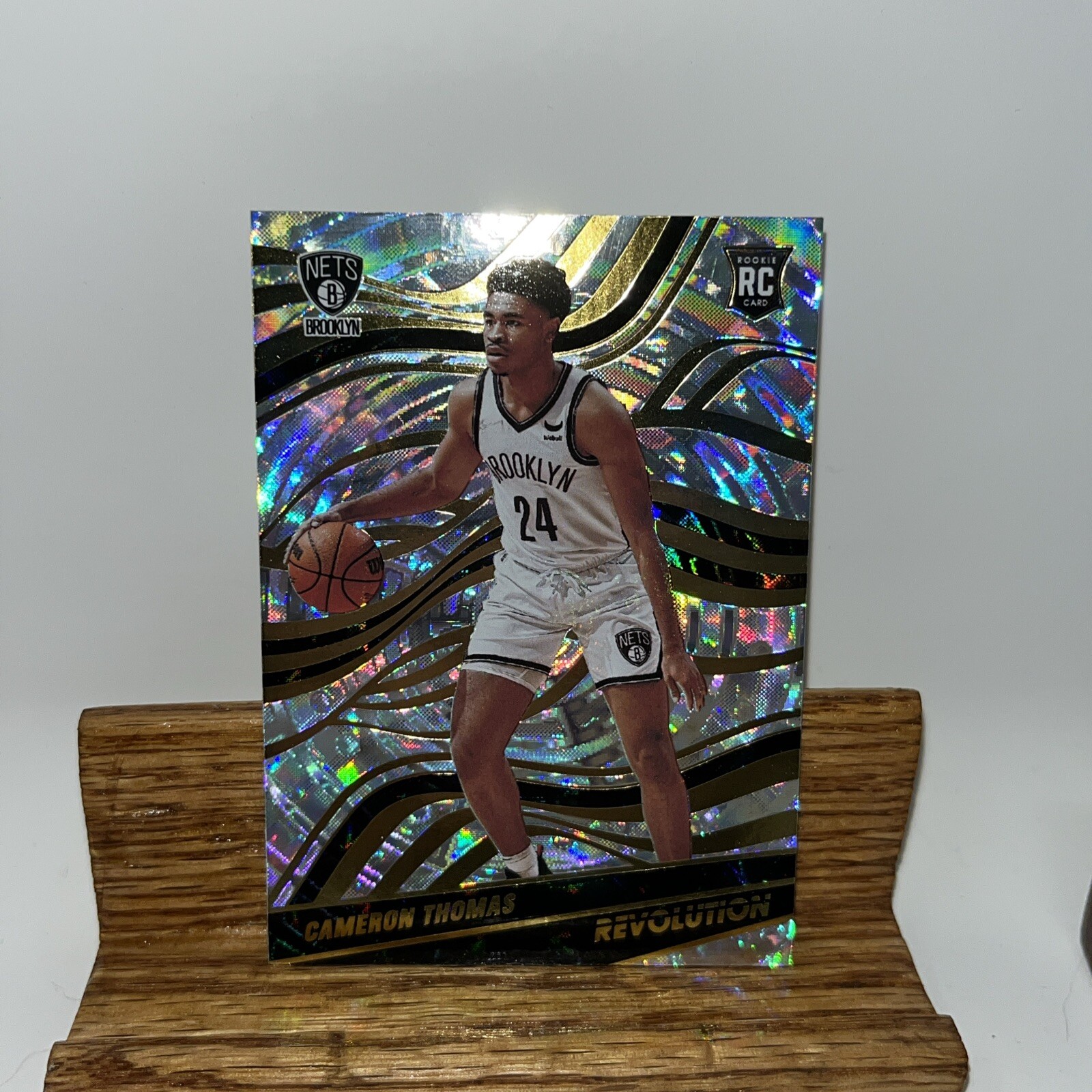 Cameron Thomas 2021-22 Revolution Fractal Rookie Card Brooklyn Nets No. 109