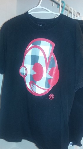 Used KIDROBOT Black/Red/Grey Bot Head Men's T-Shirt SZ M HTF 2010