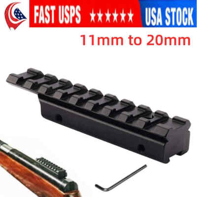 11mm to 20mm Base Scope Mount Dovetail Extend Weaver Picatinny Rail Adapter