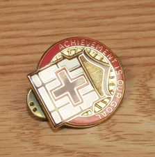 Red & Gold Tone Achievement is our Goal USAMM Combat Support Collectible Pin