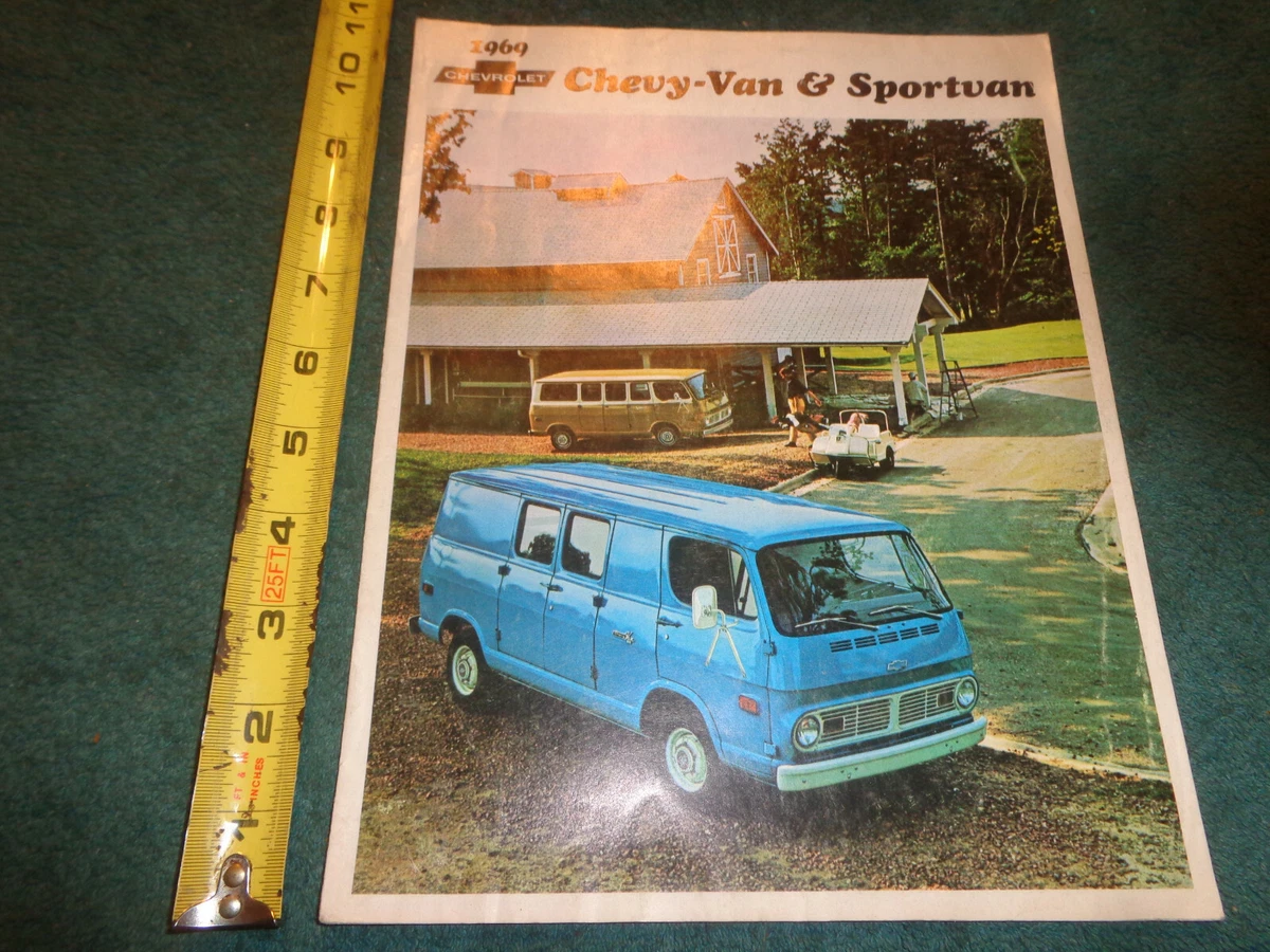 1969 CHEVROLET VAN SALES BROCHURE FOLDER ORIGINAL DEALERSHIP
