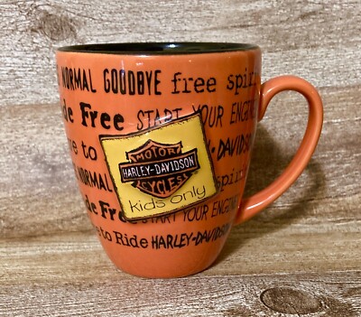 RARE Harley Davidson KIDS ONLY Ceramic Mug Free Spirit Live to Ride New No Box