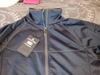 Stormtech mens insulated jacket M navy blue full zip closure pockets reflective 